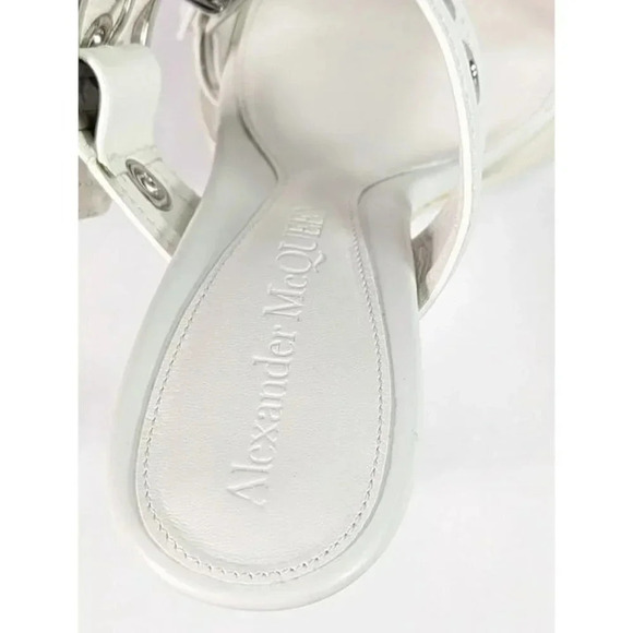 Alexander McQueen Punk Buckle White Leather Sandals Size 36 & 37 **Please Read** - Picture 4 of 12